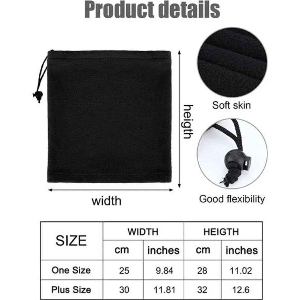 4 Pieces Fleece Neck Gaiter Windproof Face Covering